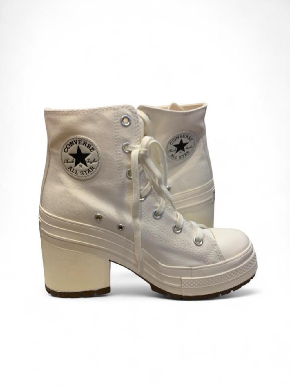 Converse Off-White Platform Block Heel Chuck Taylor High-Top Boots